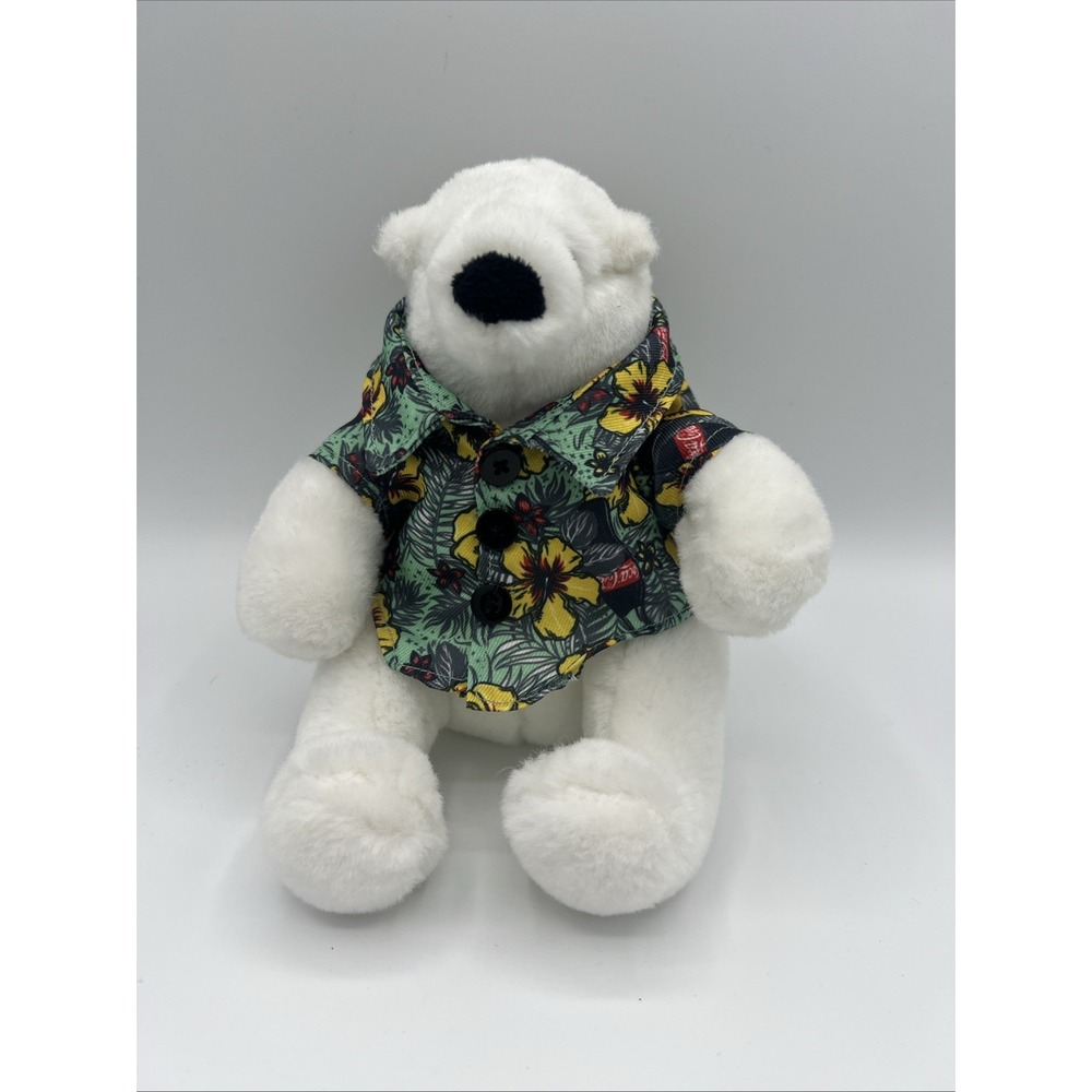 Vintage Coca-Cola Polar Bear Plush 6" Hawaiian